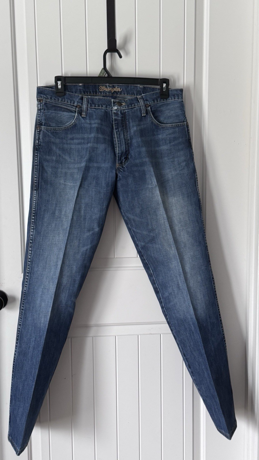 Wrangler Retro Blue Jeans 35×34 Boot Cut Straight from Dry cleaner Cowboy