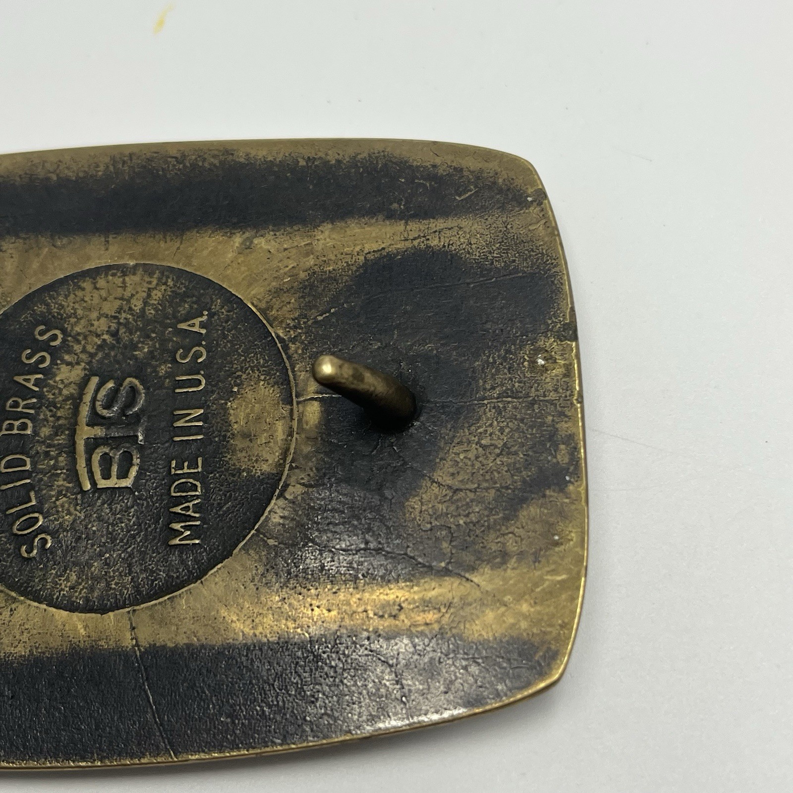 BTS Solid Brass Belt Buckle Made in USA – Ram Art – Damaged