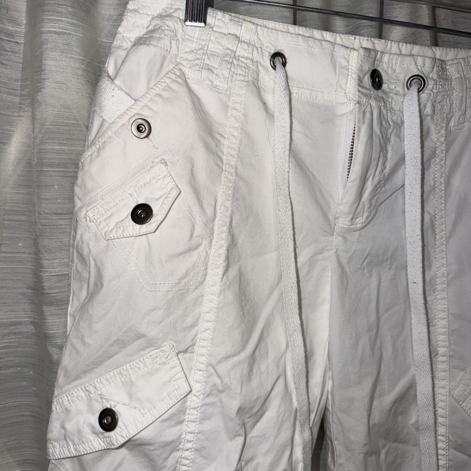 NWT Inc International Concepts Cargo Capri Pants Adjustable Hems Boho Size 6