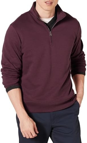 Men’s Quarter-Zip Fleece Pullover Long Sleeve Comfortable Casual Sweatshirt