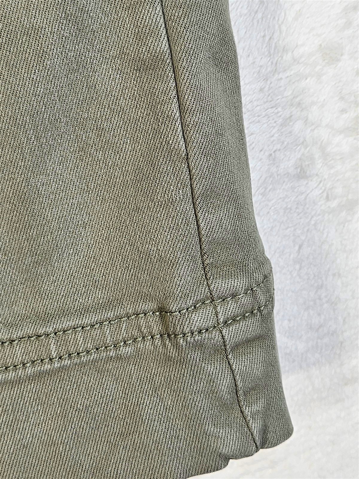 Buffalo David Bitton Crop Pants Women Size 10 Patch Pockets Stretch Green