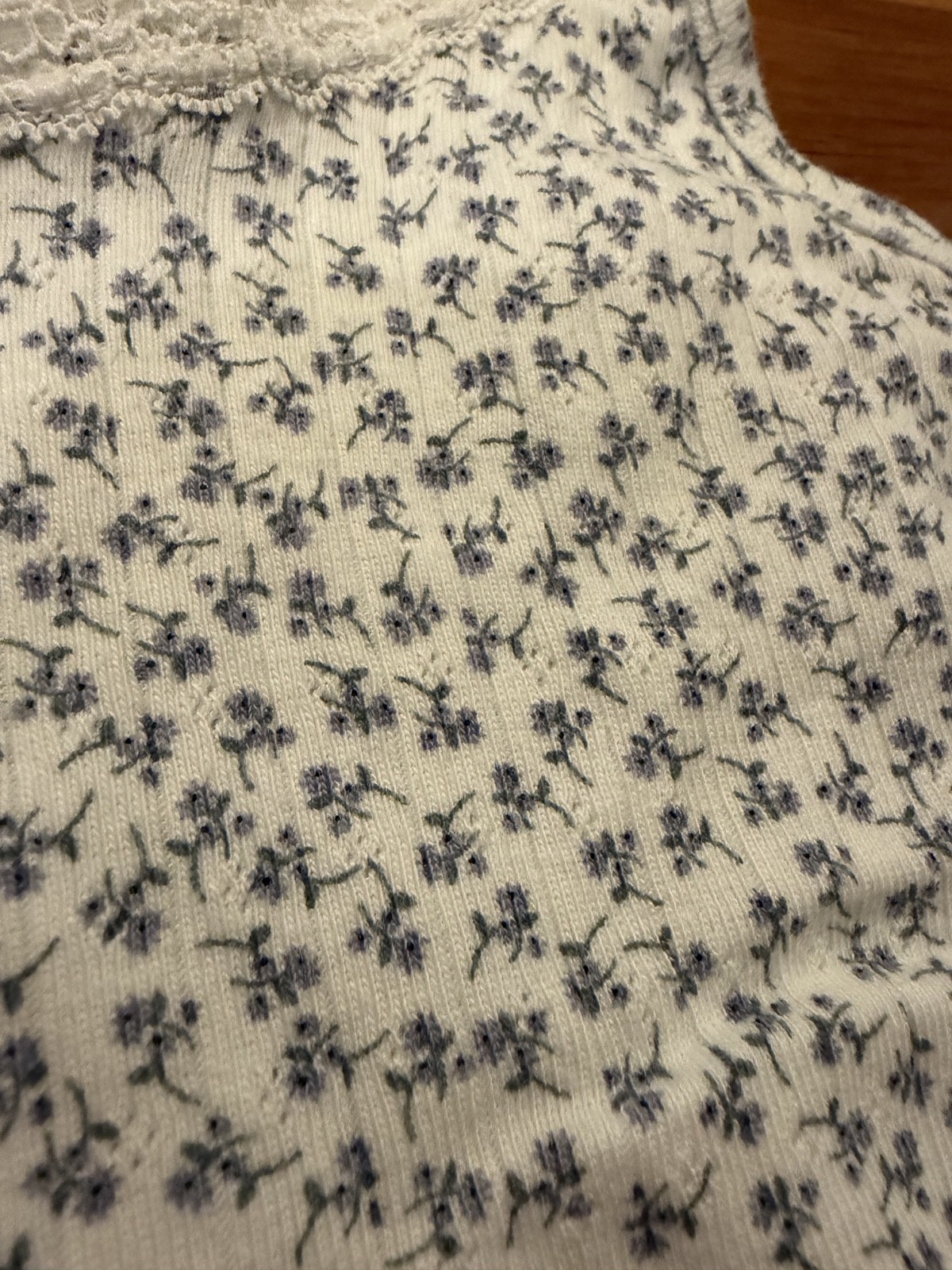 John Galt Brandy Melville Floral Ribbed Tank Top One Size