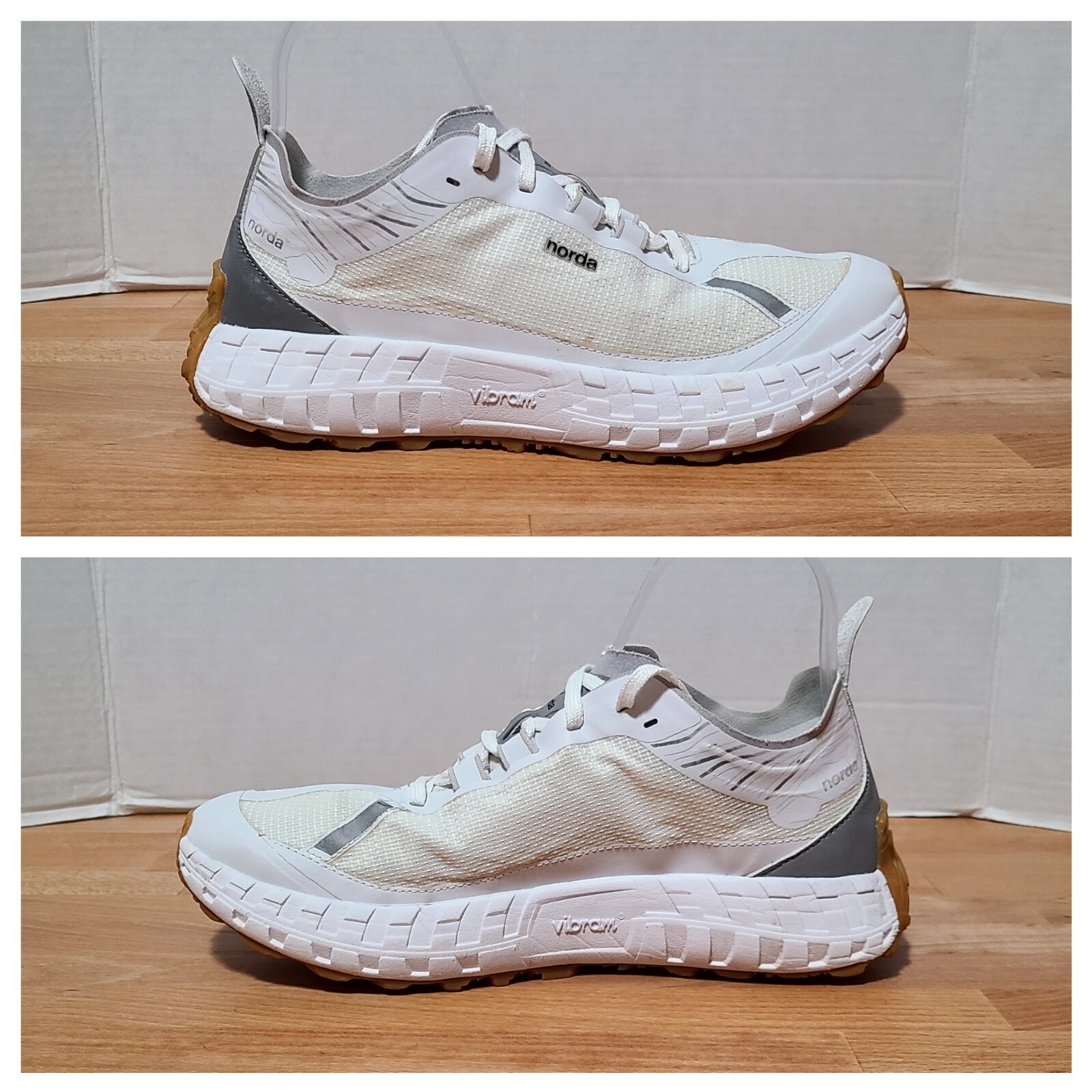 Norda 001 Trail Running Shoes Unisex Men’s 9, Women’s 10.5 – White Gray