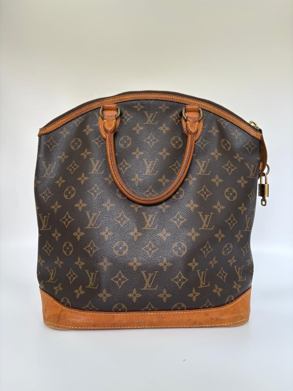 Louis Vuitton Lockit Vertical Monogram Canvas Satchel Bag FL0046 Dust Bag