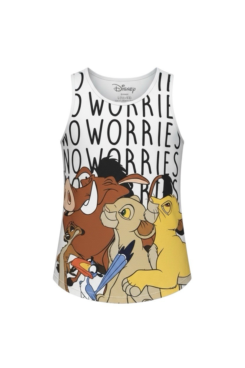 Disney Lion King Hakuna Matata Simba Timon Pumbaa Tank Top Girls Size L (11-13)