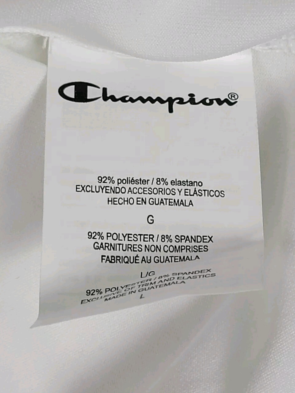 Champion Teamwear Authentic Athleticwear White T Shirt Compression Men’s Size L