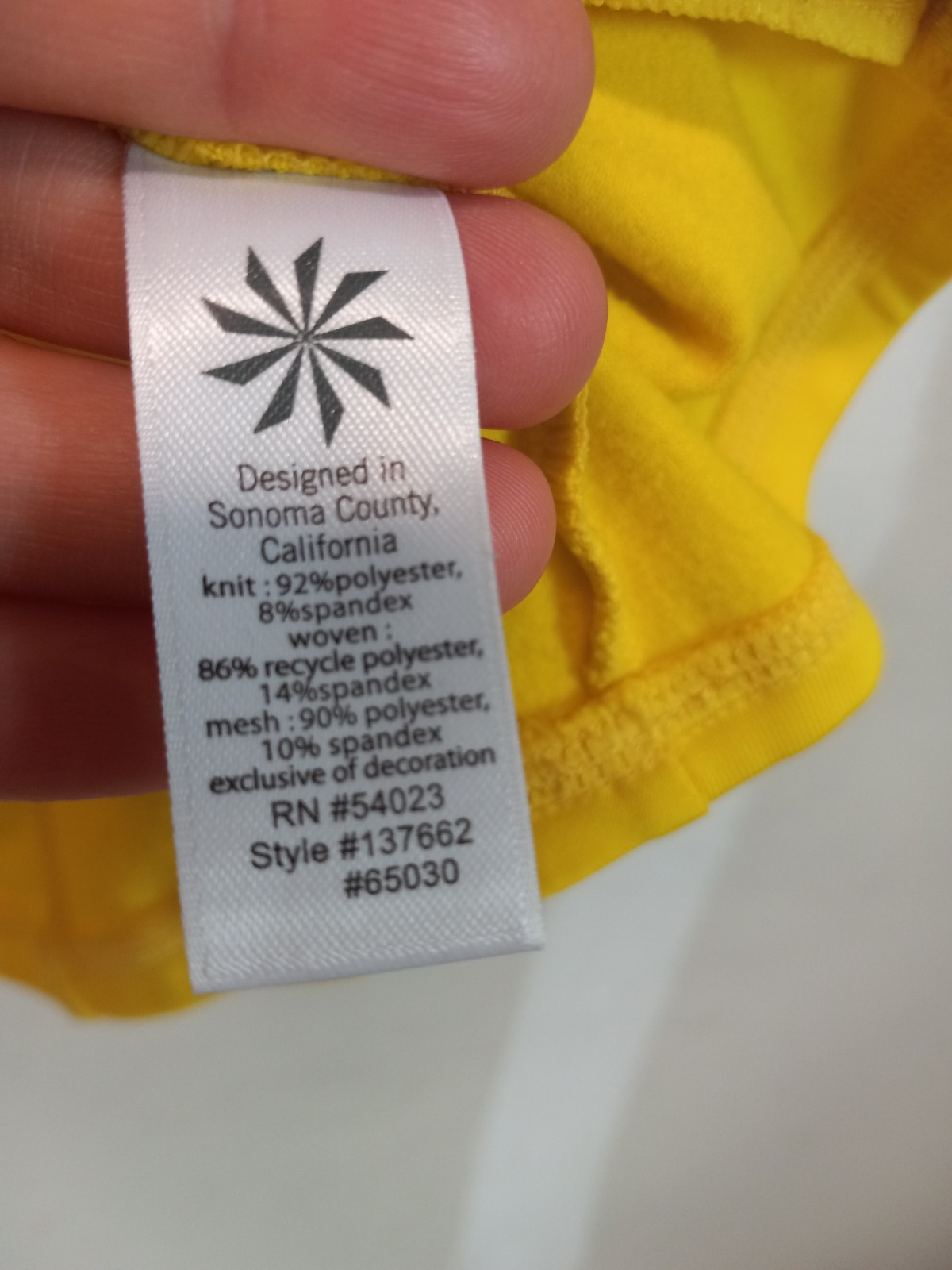ATHLETA Womens Yellow Polyester Sp Pullover Casual Gym Outdoor Walking Top Small