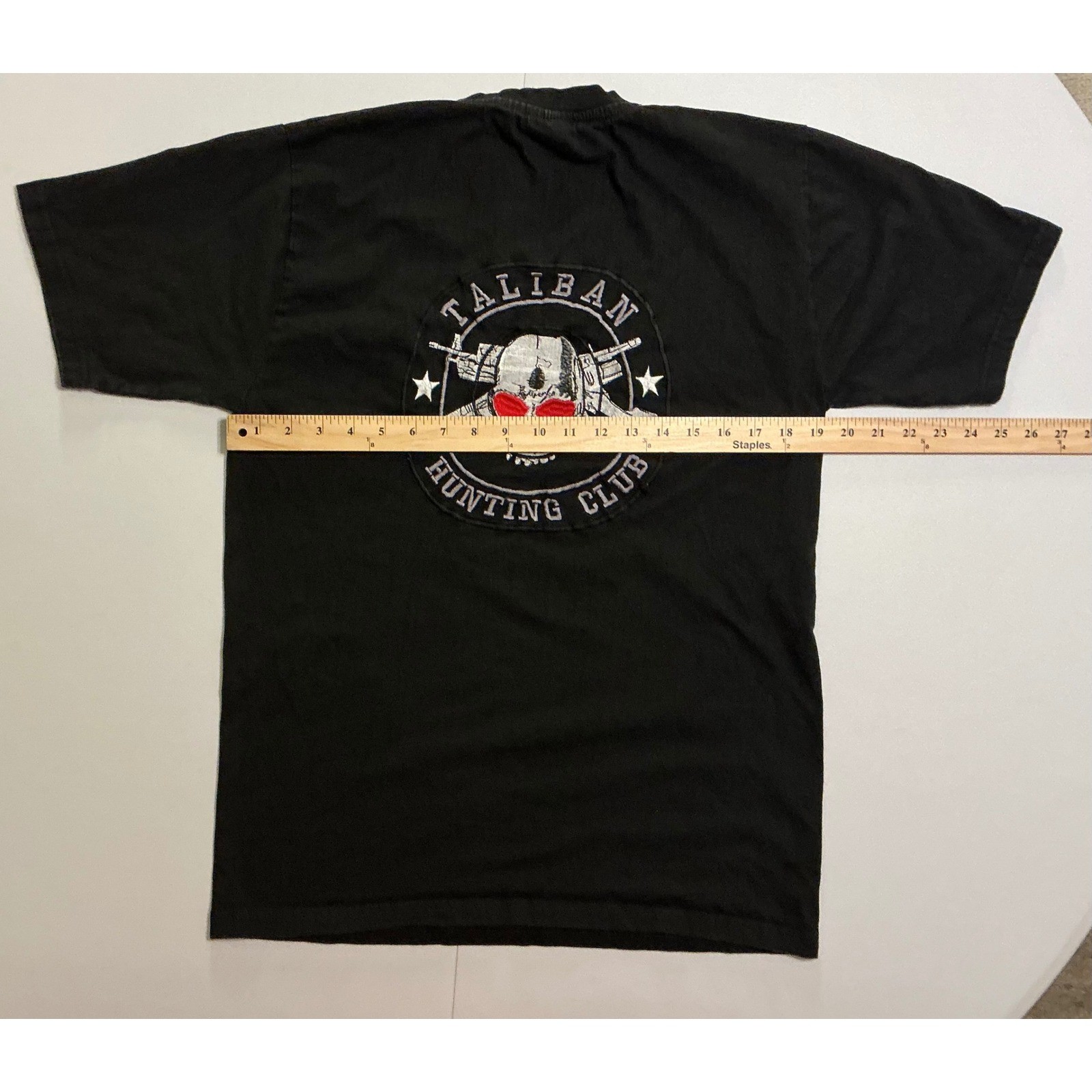 VTG Y2K Naseem Taliban Hunting Club T-Shirt Mens XL (Fits L) Blk Skull Military
