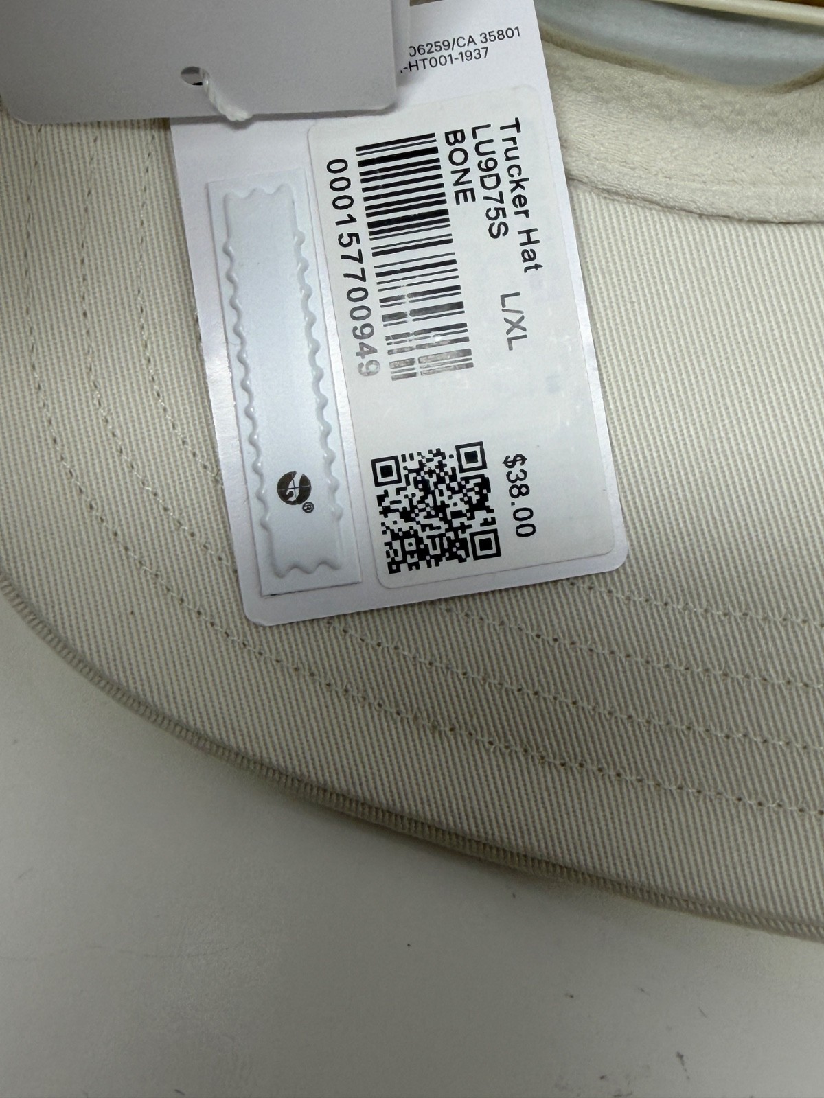 Lululemon Hat Cap Adults Trucker Hat Snap Back Mesh Adjustable Bone L/XL