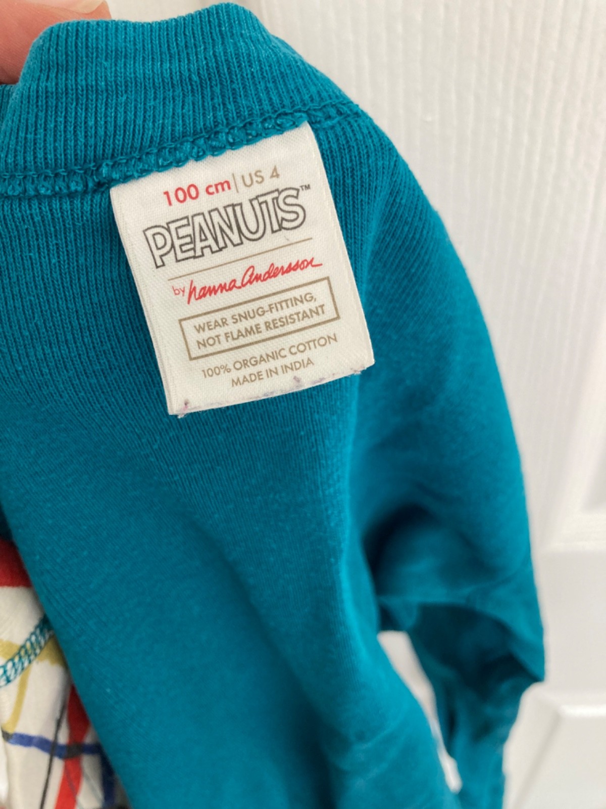Hanna Andersson kids pjs, peanuts, size US4