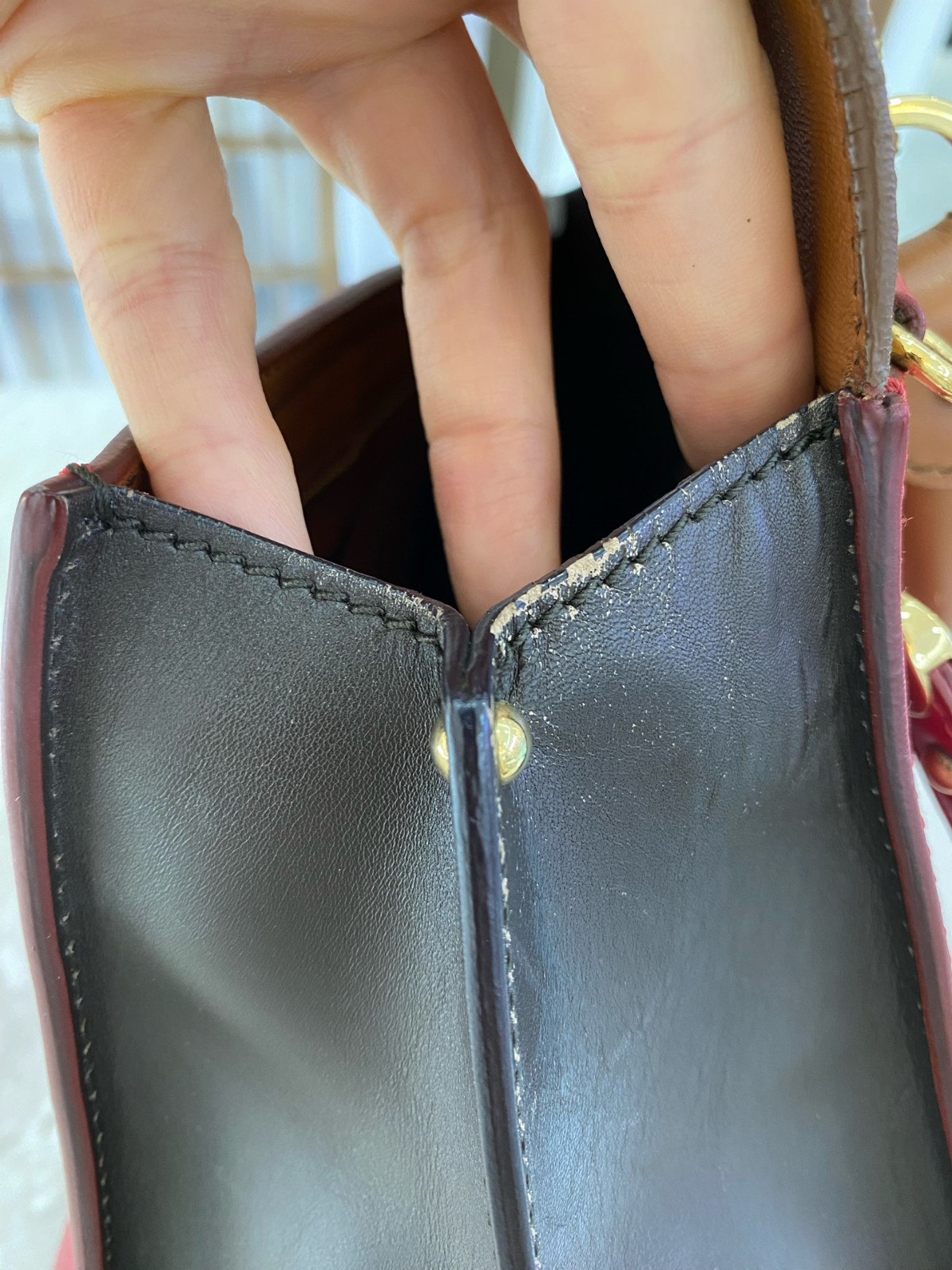 Authentic Salvatore Ferragamo Sofia Smooth Leather Top Handle Bag Brown, Red,
