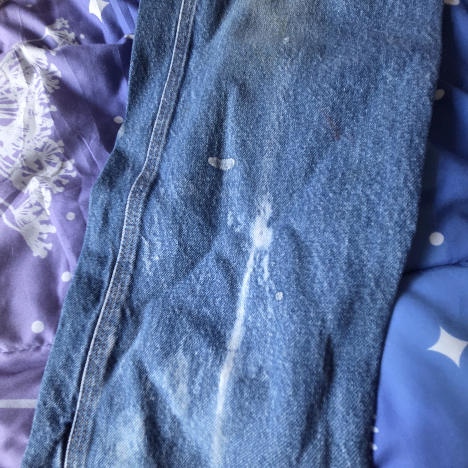 Carhartt Paint Splatter Work Jeans Mens Blue Denim Distressed Painter