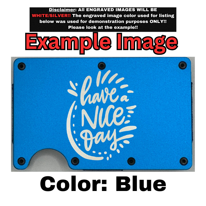 Metal Wallet Minimalist Laser Engraved with Bill and Ted