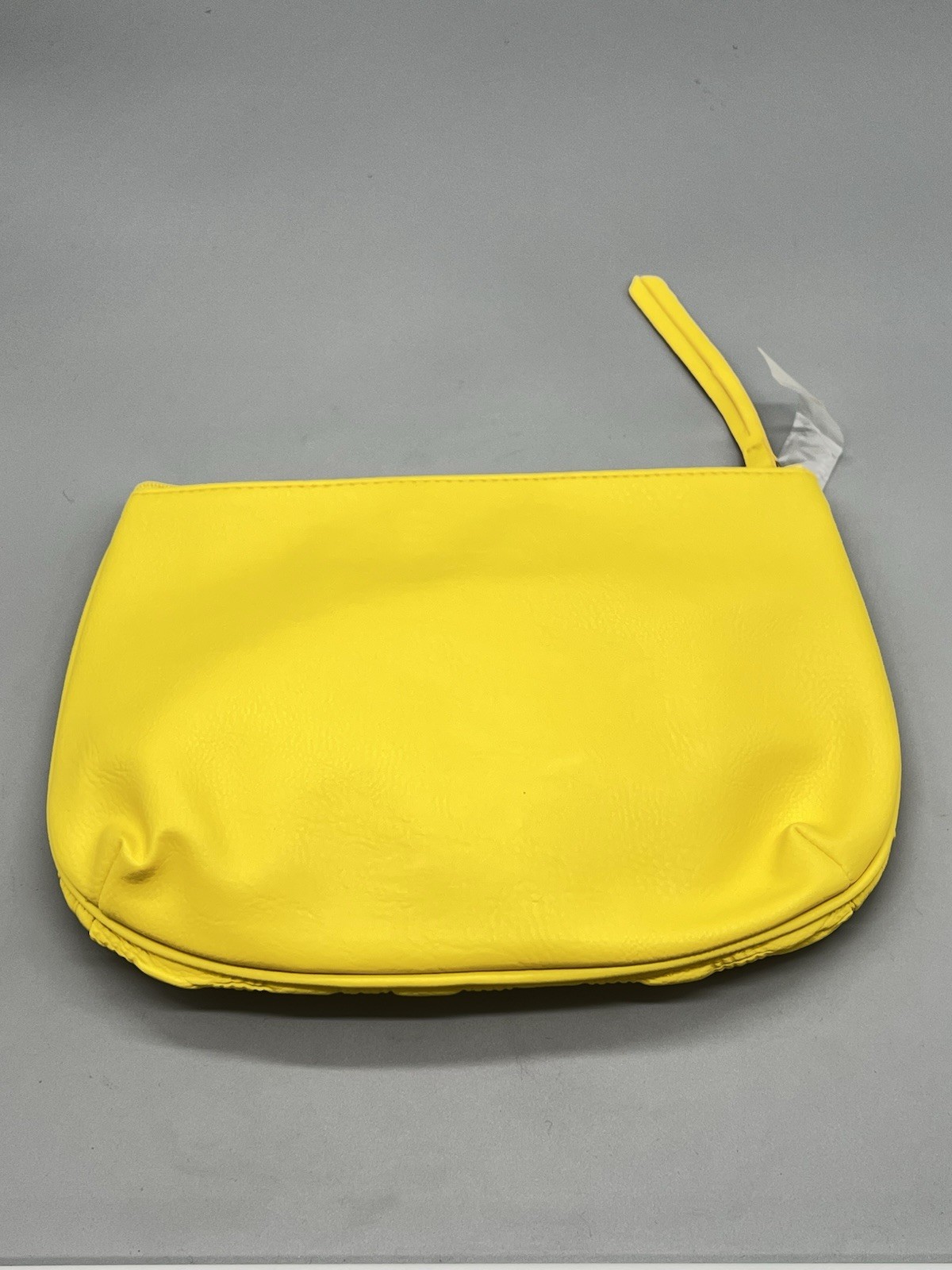 Elizabeth Arden Electric Yellow Clutch – Textured Design with Gold Zipper
