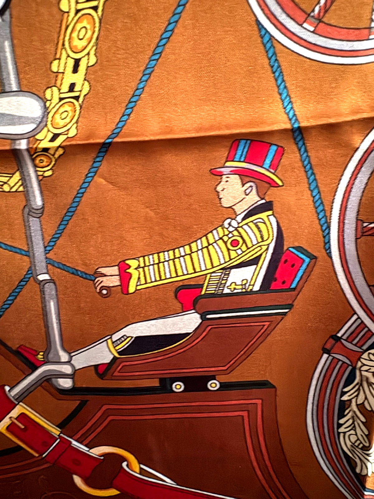 34″ Square Silk Hermes Scarf with original bag, gift box, tissue and ribbon