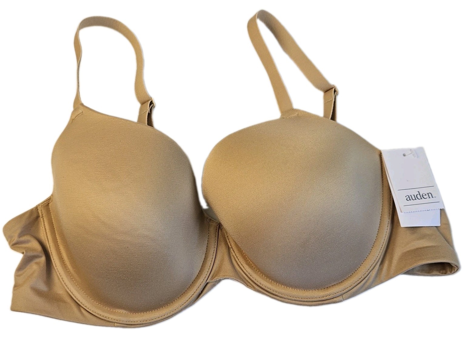 Auden The Icon Full Coverage Lightly Lined T-Shirt Bra Women’s Size 38B Beige