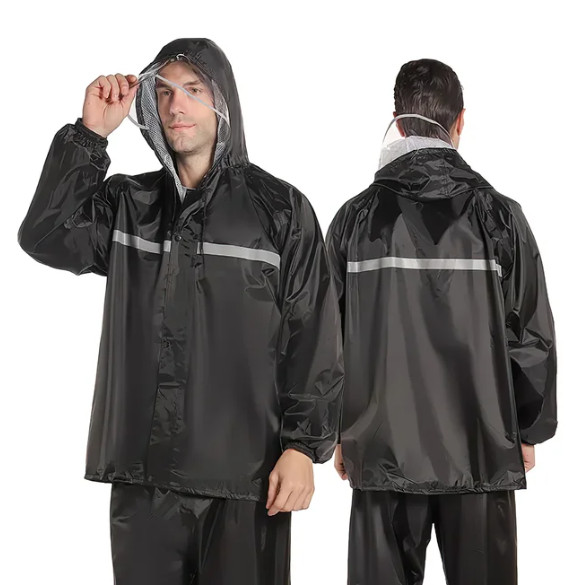 Waterproof Rain Suits Heavy Duty Raincoat Fishing Rain Gear Jacket & Pants Men