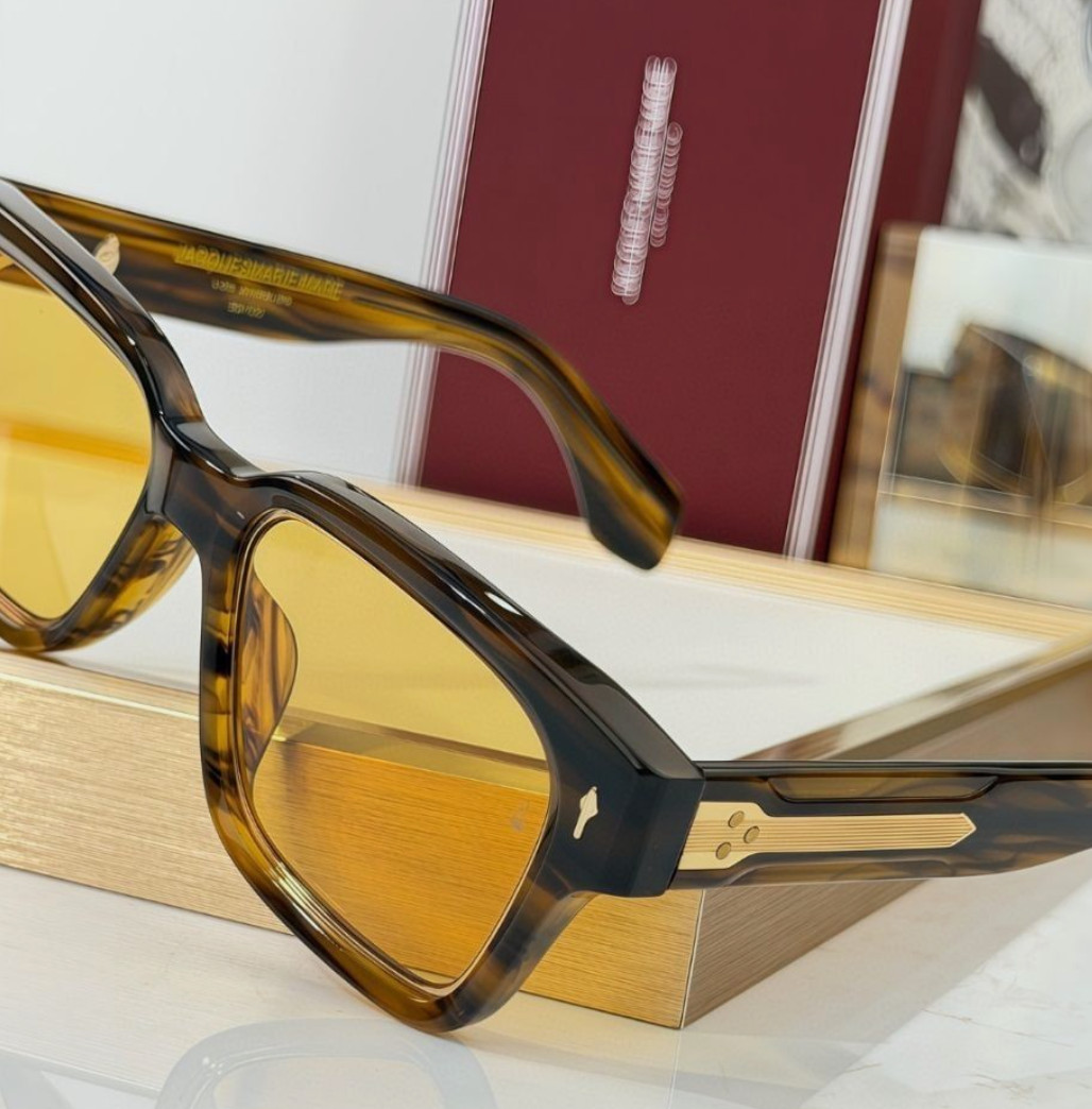 Eyewear JMM MOLINO Yellow Brown Frame Gradient Oversized HQ Materials 145mm