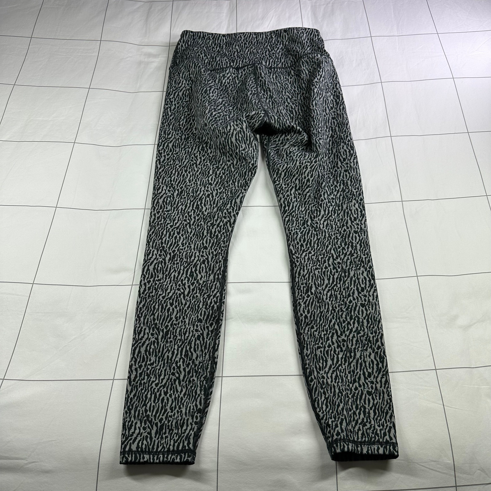 Varley Leggings Womens Medium Century Textured Grain Gray High Rise Yoga Walk