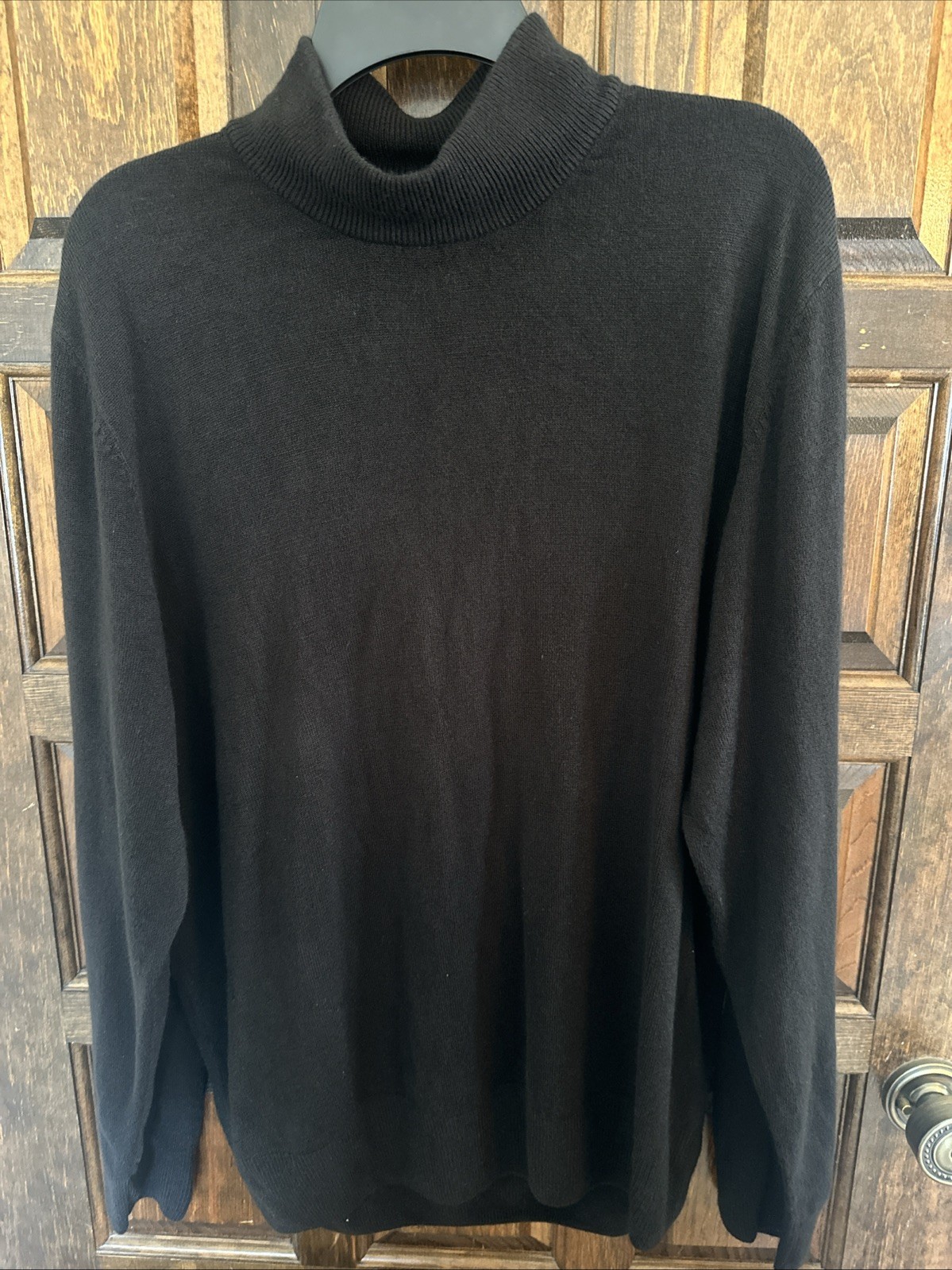 tricots st raphael Turtle Neck sweater Blk XL Long Sleeve Pullover NWT