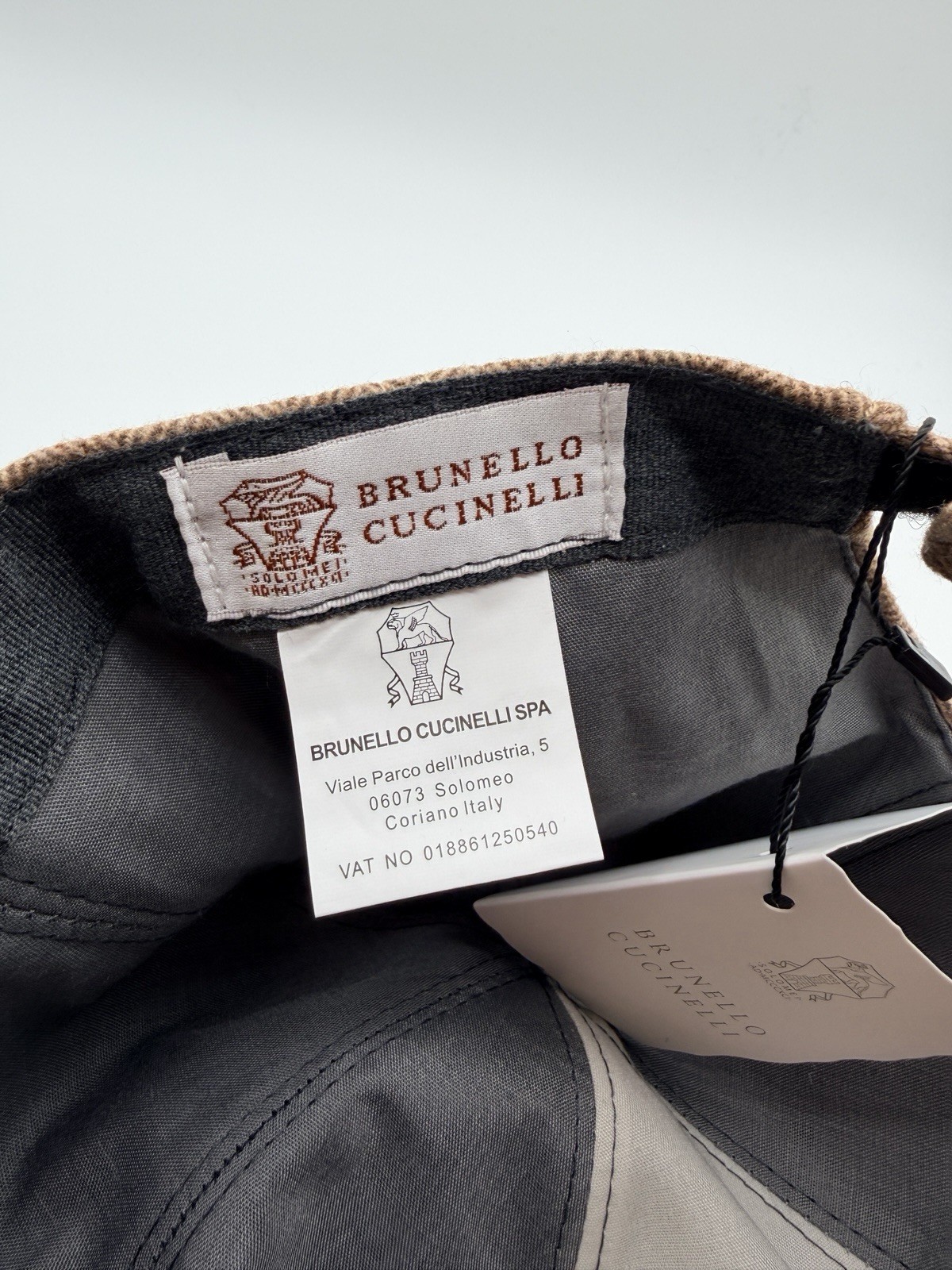 Brunello Cucinelli Men Baseball Cap Taupe Limited Edition