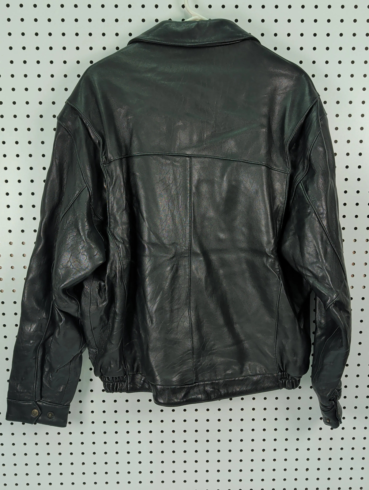 Lineage Men’s Black Leather Jacket Full Zip Size Medium