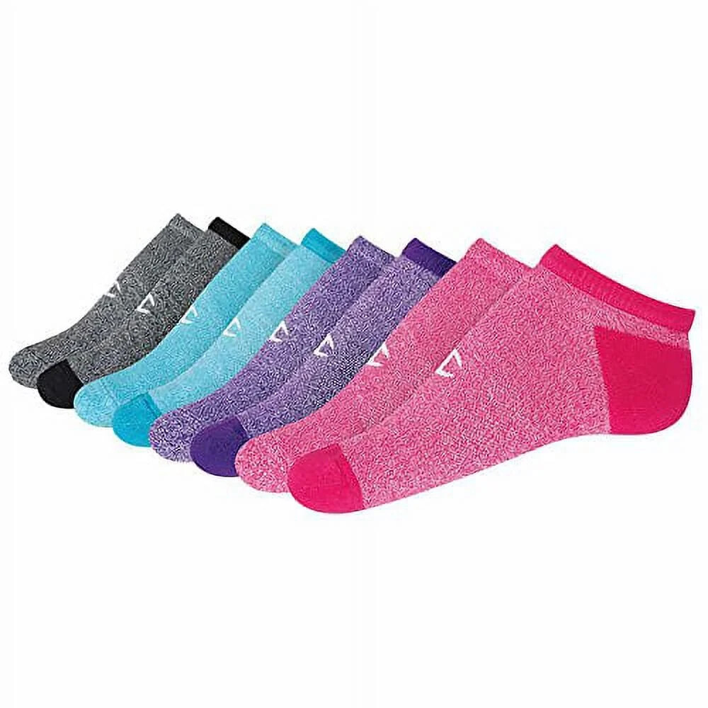 CHAMPION WOMEN’S NO SHOW SOCKS 8 PAIRS SIZE 5-10, MULTICOLOR *NEW