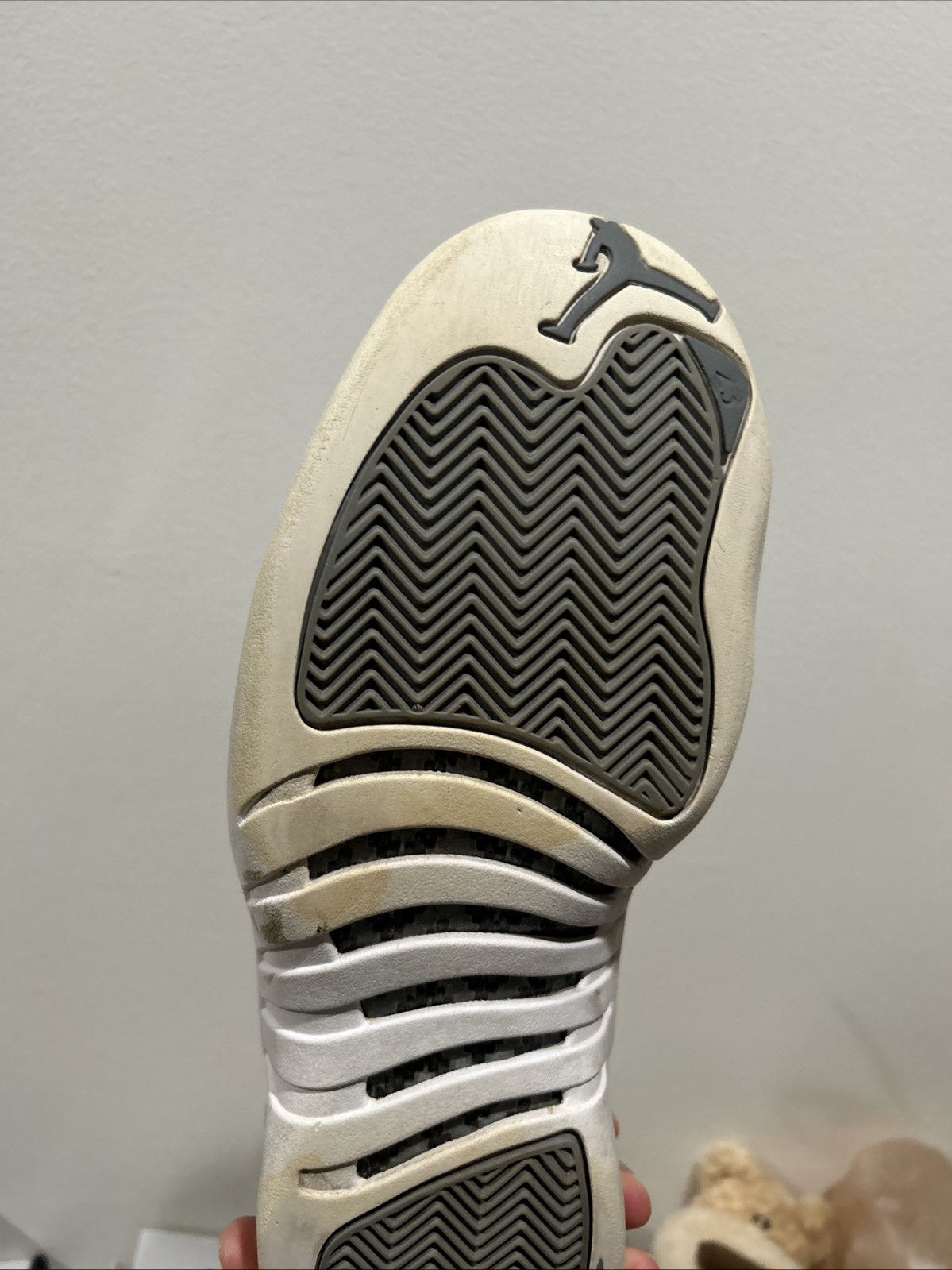 Size 9.5 Men’s Air Jordan 12 Stealth Gray White CT8013-015 2022