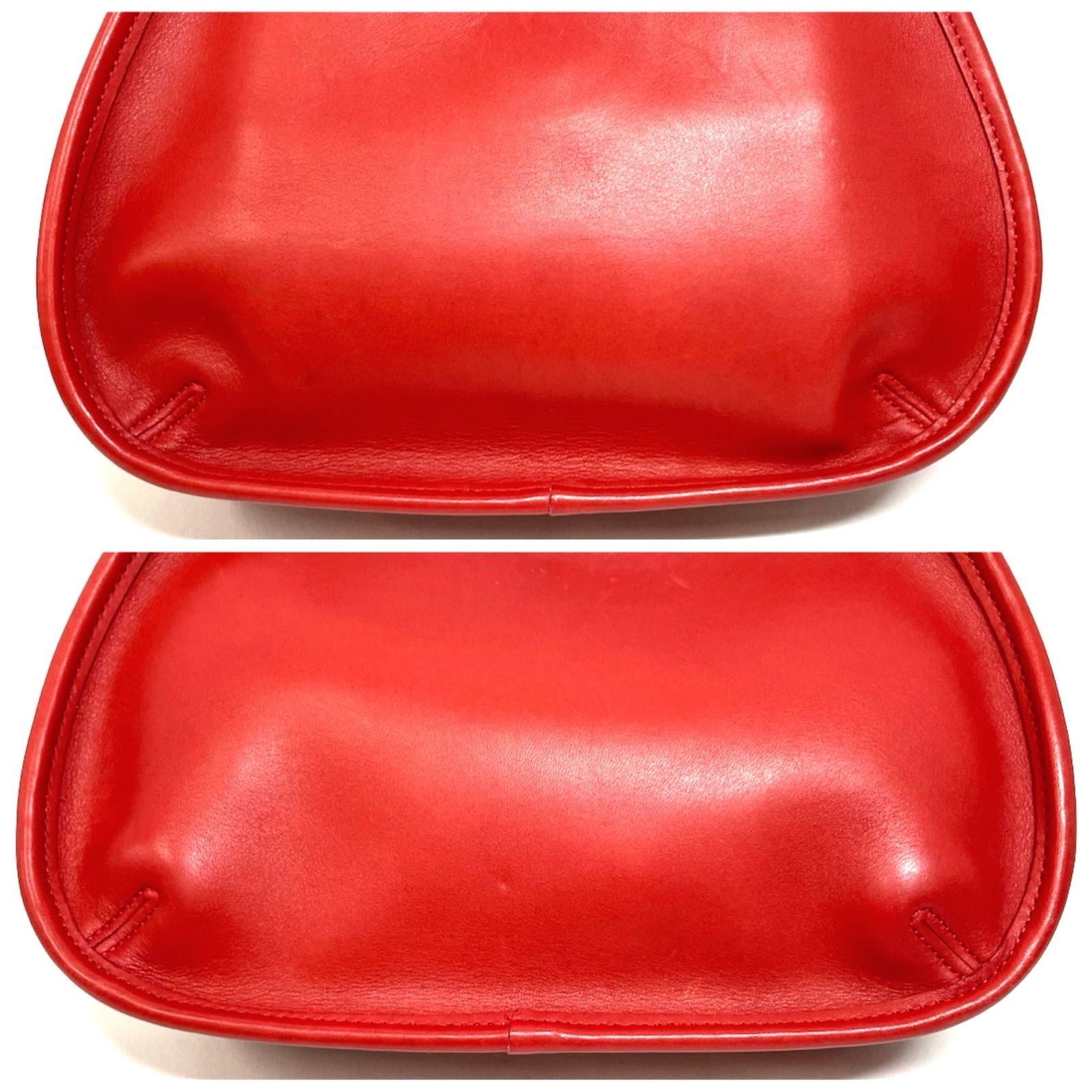 COACH 9027 Vintage Ergo Hobo Mini Hand Shoulder Crossbody bag Red Leather Woman