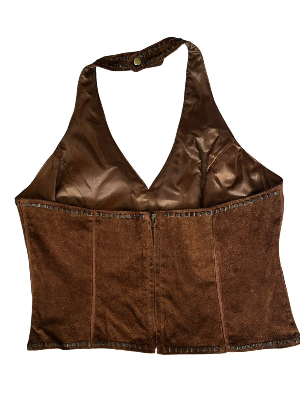 Vintage Y2K Venus Williams Wilson Leather Halter Pants Belt Dark Brown Suede!
