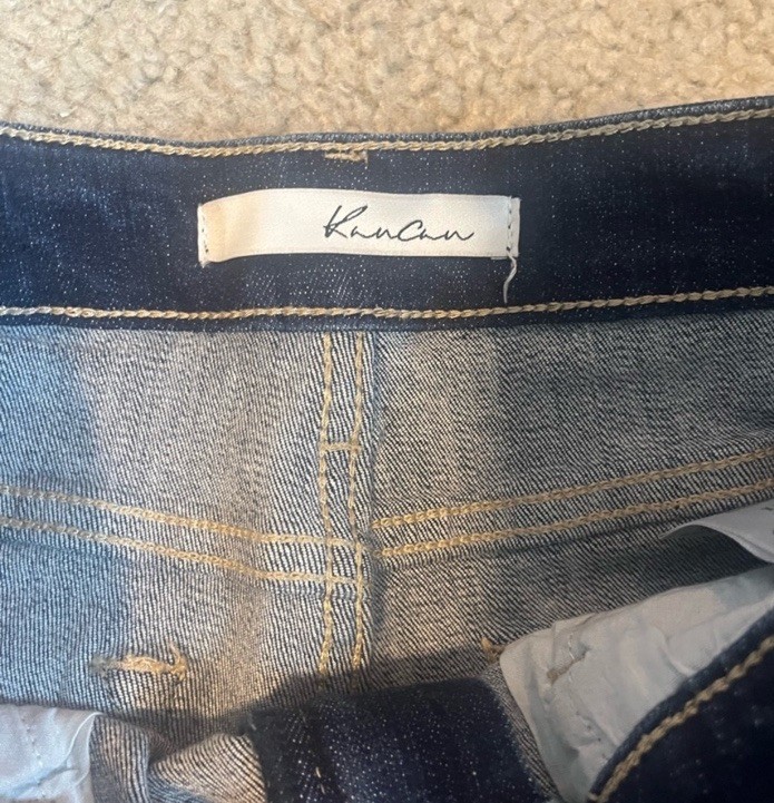 KanCan Indigo Jean Shorts with Sparkly/pearl Embellishments