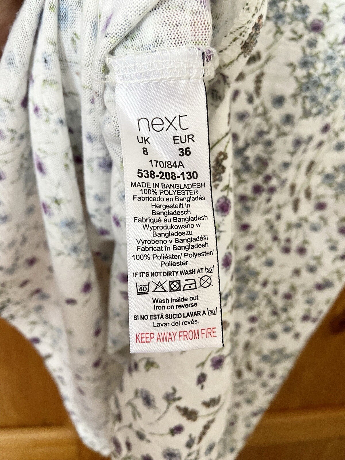 Next White Floral Vest Top | Longline Sleeveless Tunic | Cottagecore | Size 8