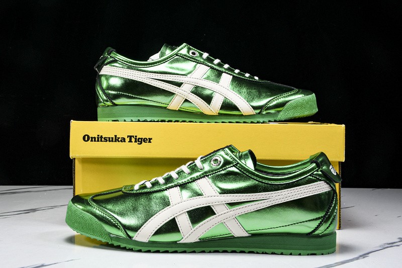 Onits*ka Tiger Mexico 66 SD Metallic Series Jade Cream 1183C468-301 Size 4-11