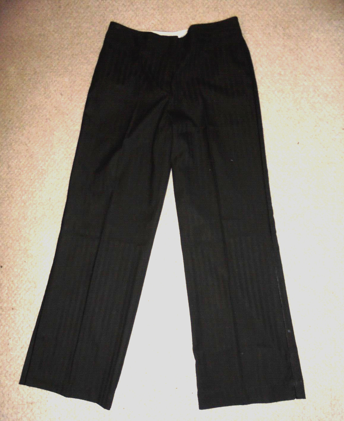 Worthington Women’s Stretch Slight Bootcut Dress Pants Size 8 Black striped New