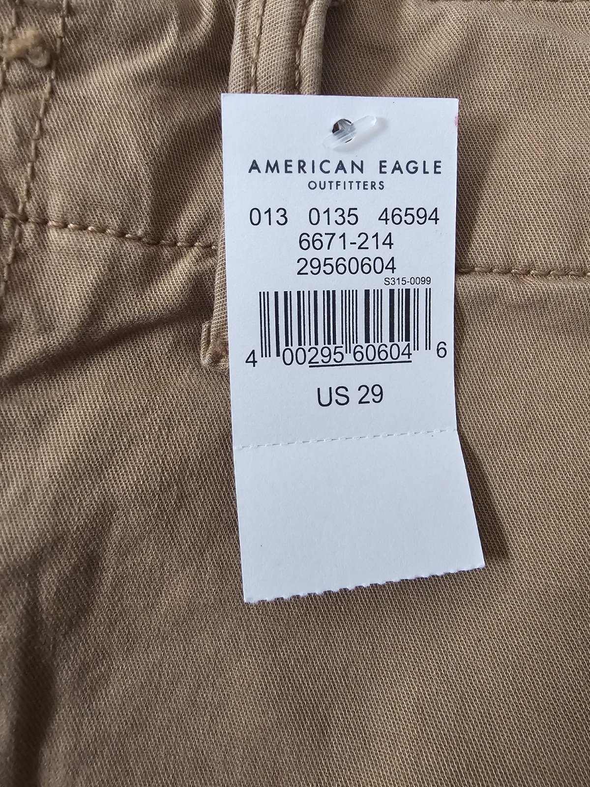 NWT American Eagle Next Level Flex Khaki Shorts Men’s 29 x 12” Longer Length Tan
