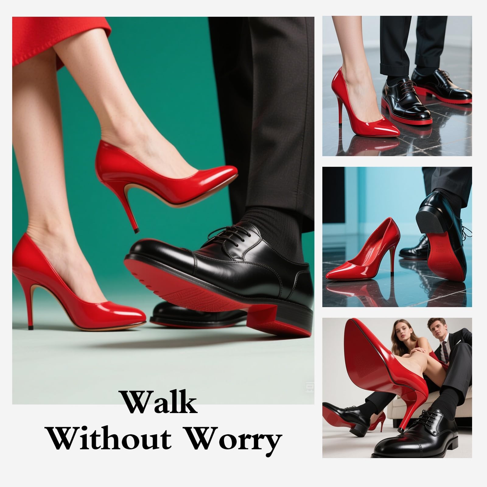 GQTJP 39 in Clear Sole Protector for High Heel Shoes, Anti-Slip 39 in,