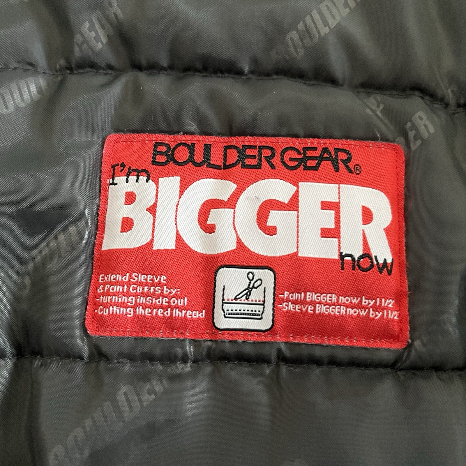 Boulder Gear Boys Size 7 Ski Jacket Blue Charcoal Black Neon Grow System 9212R