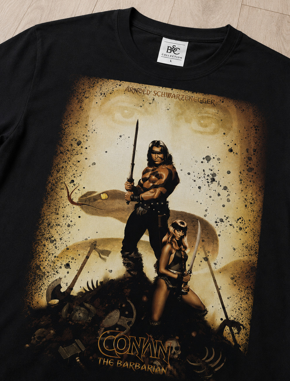 Conan The Barbarian 80s Retro Vintage- B&C T-Shirt Unisex Size L