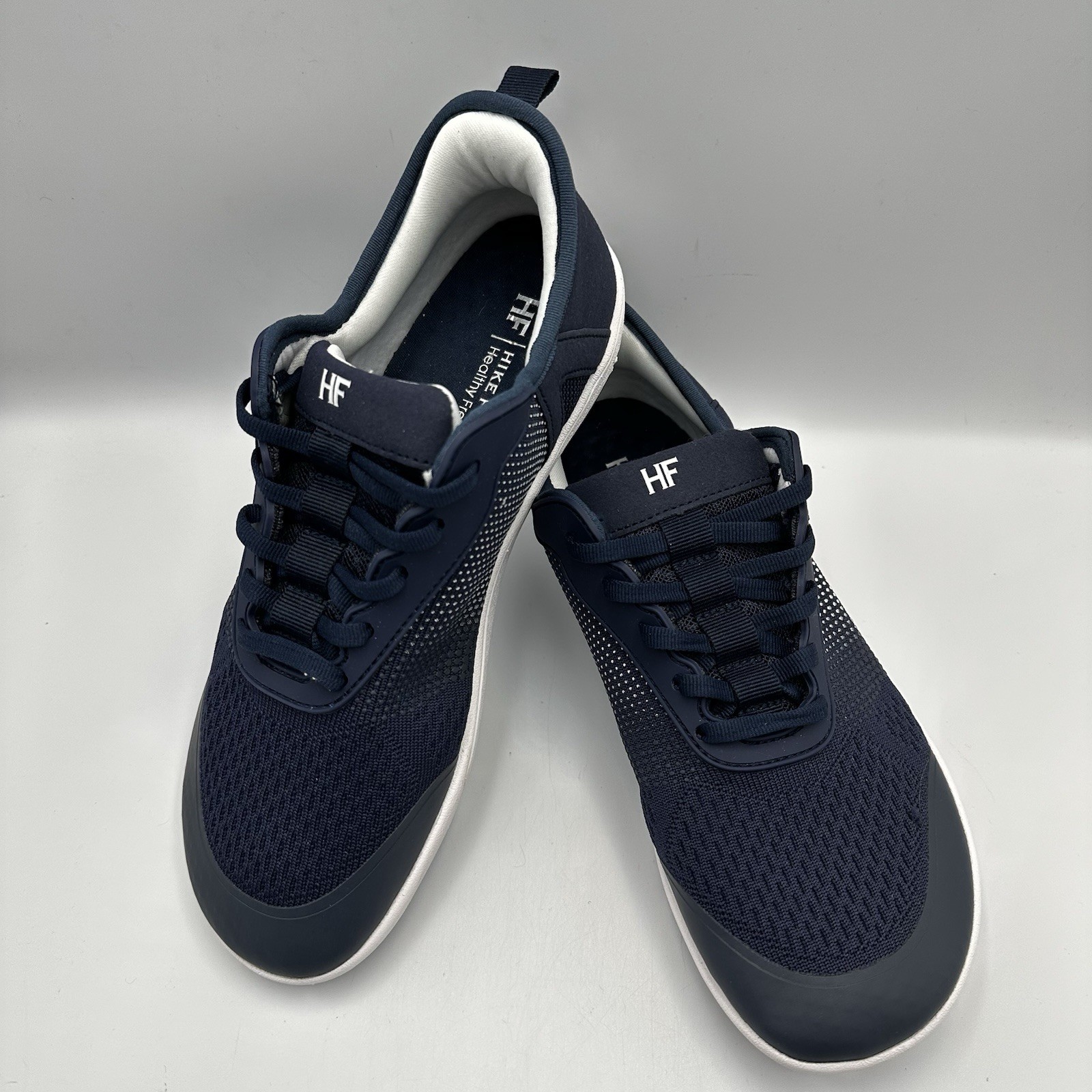 Hike HF Stride Blue White Barefoot Sneakers Sz EU 44 M 11-11.5 W 13-13.5 Ltwt