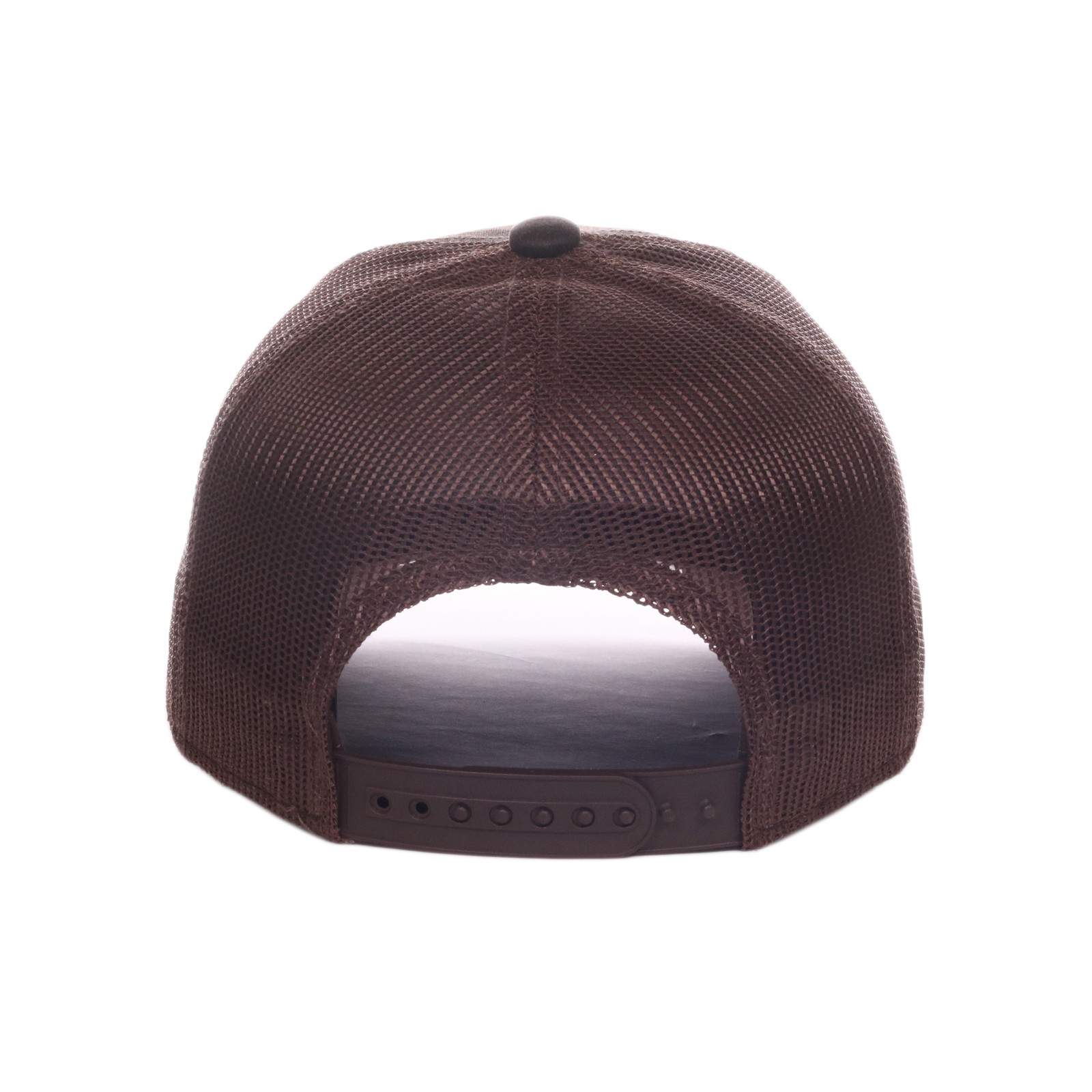 Texas Armadillo Trucker Hat, Brown Cotton Blend Mesh Back Snapback Cap