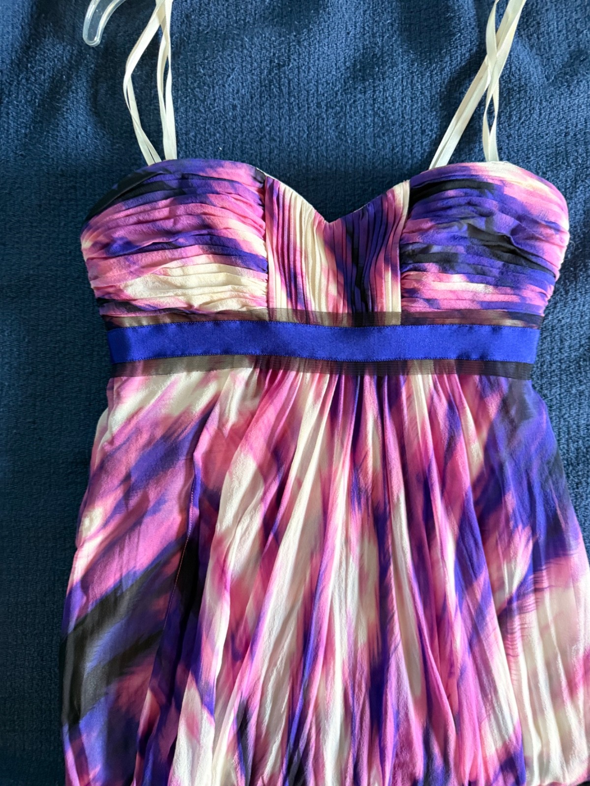 bcbg maxazria long silk 100% dress size 2