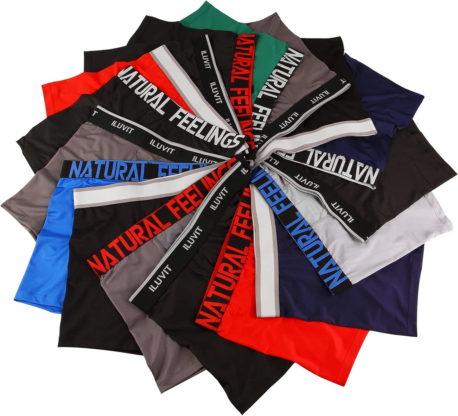 Mens Underwear Athletic Boxer Briefs Men Pack | Fly Front, Quick Dry, Tag Free,
