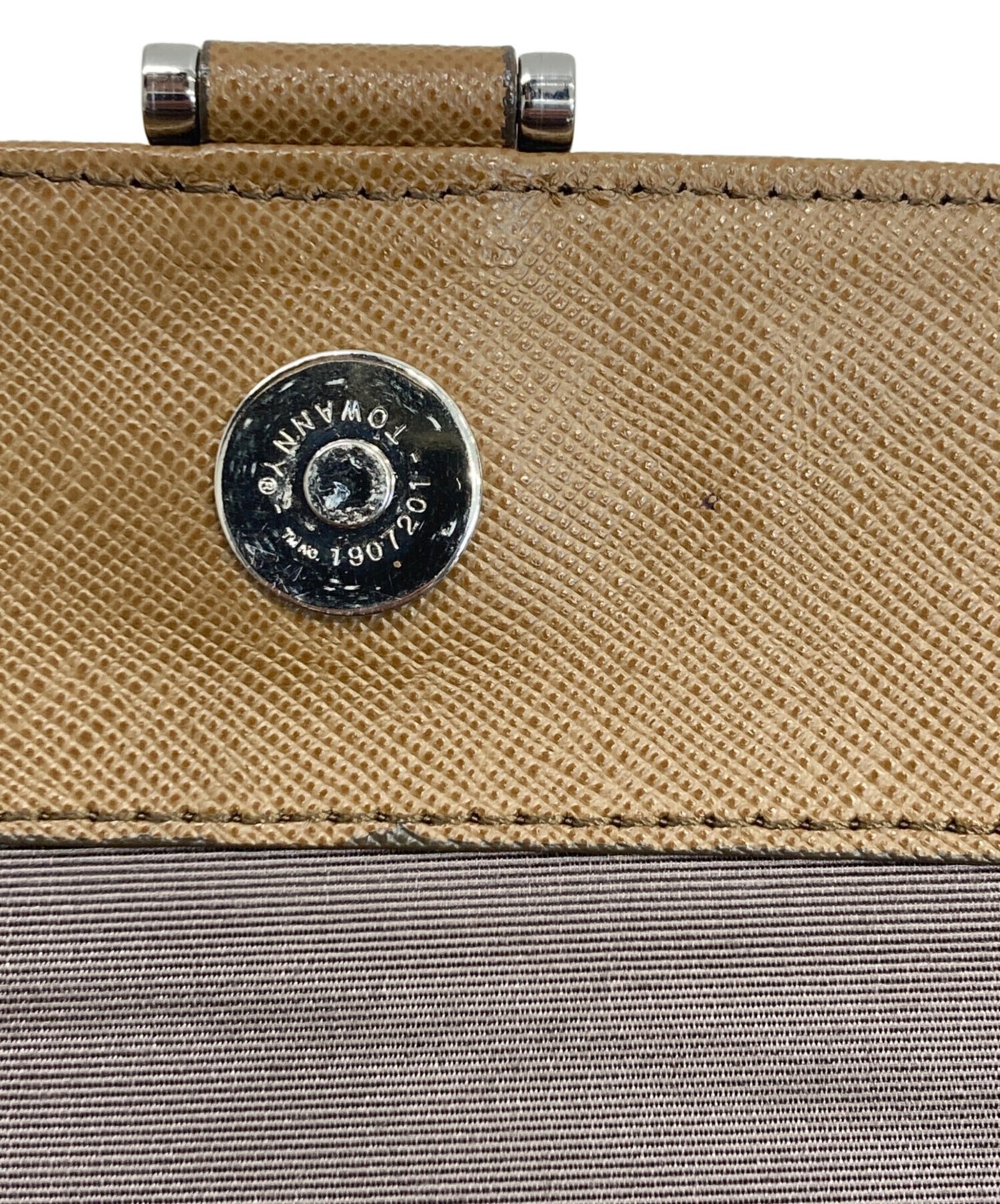 Burberry Logo Plate Brown Shoulder Bag Women Silver Auth