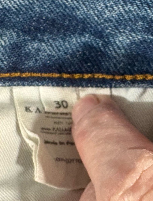 Kallmeyer Size 30 Wide Leg 5 Pocket Blue Jean , New York Designer Jeans, EUC