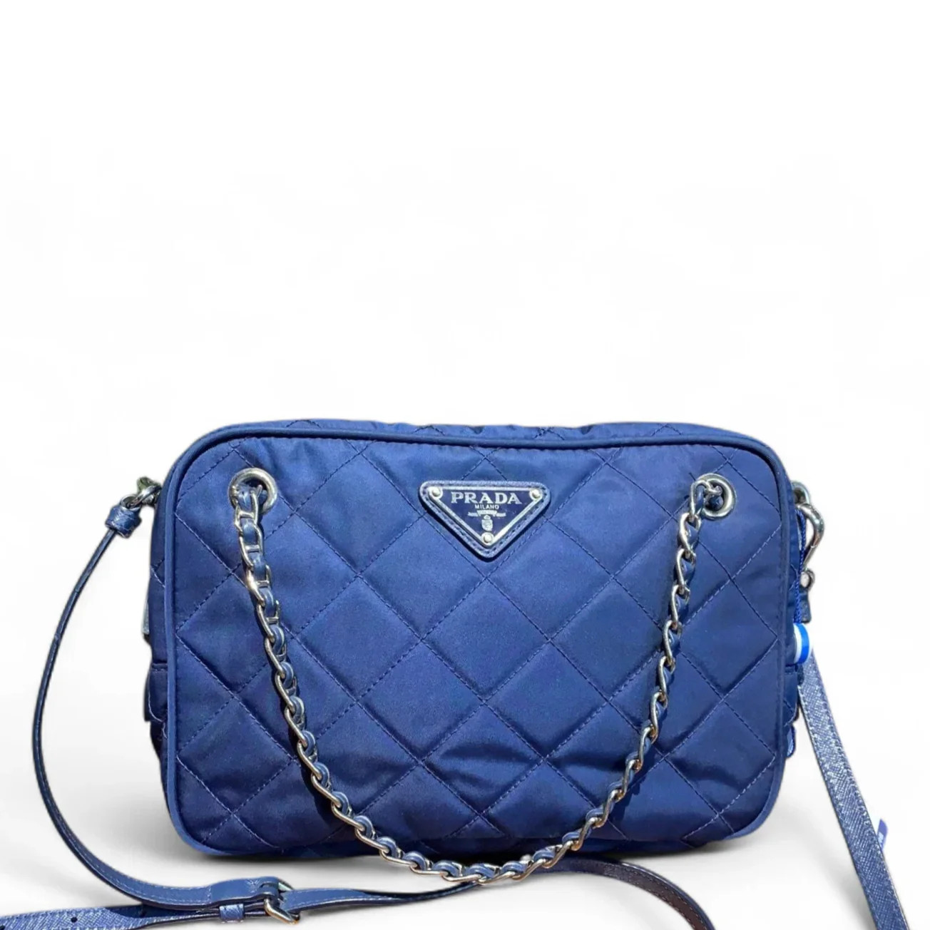 Prada Camera Case Blue Tessuto Nylon (mg060926c3r)