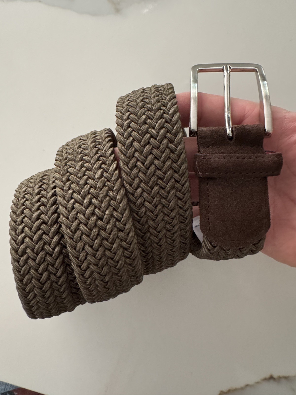 Beltology Olive Braided Adjustable Men’s Belt with Buckle SIZE 36 READ…