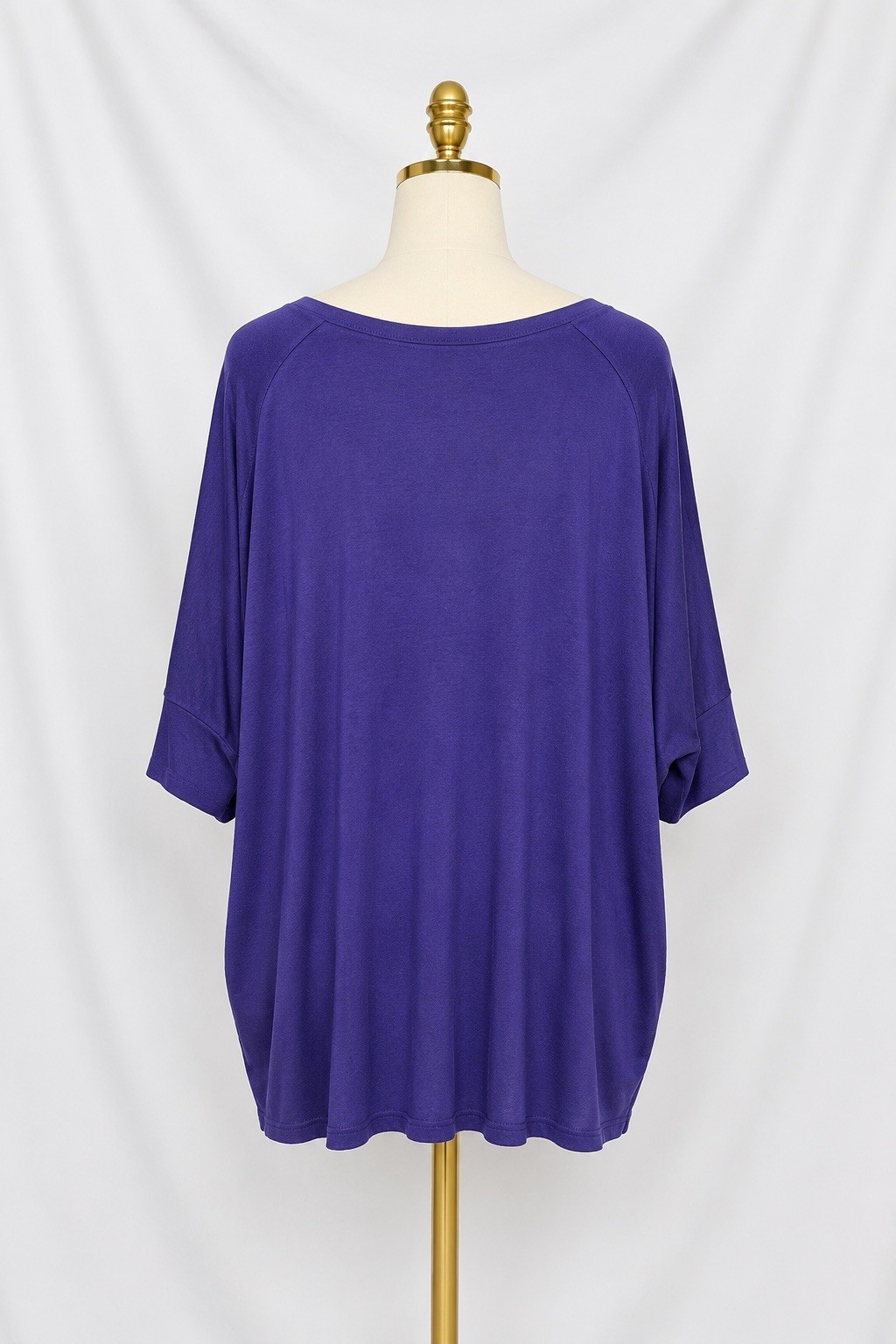 Chico’s Travelers Slinky Knit Top Purple Scoop Neck Travel Size 3 US XL/16 USA