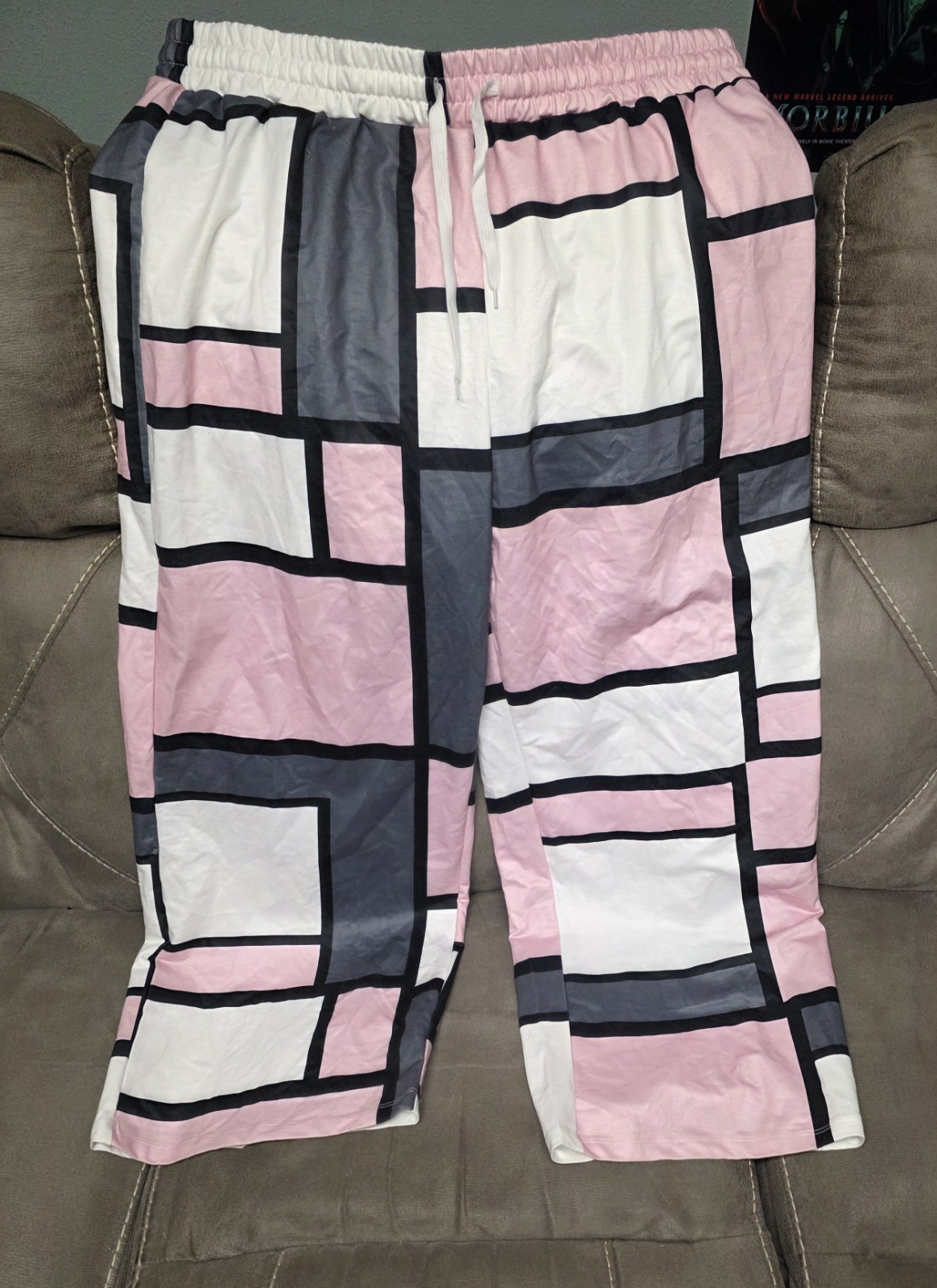 Geometric Color-Block Hoodie and pants set in 4x size