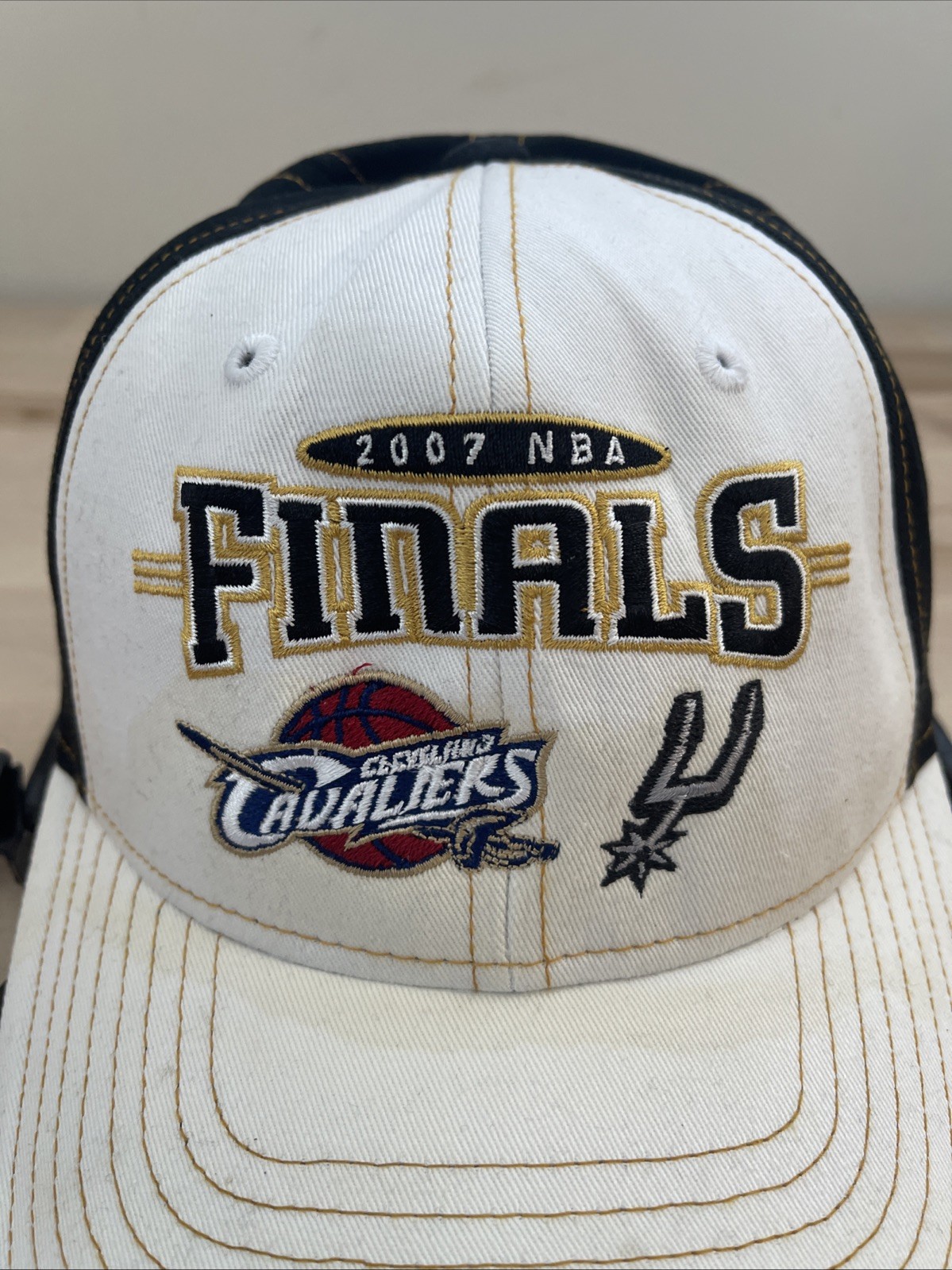 2007 NBA Finals Spurs vs. Cavaliers Adidas Adjustable Hat LeBron James 1st Final