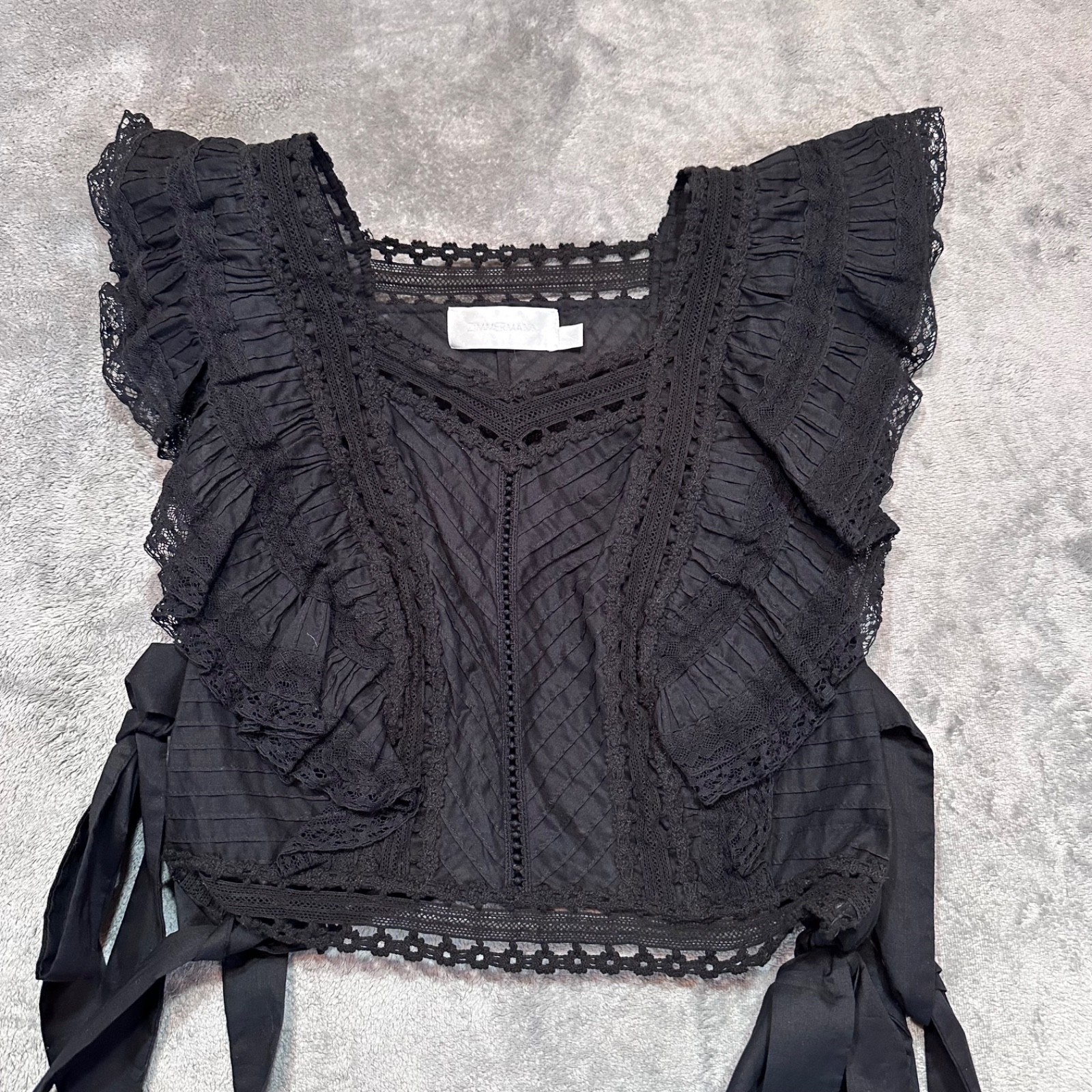 Zimmerman Juniper Pintuck Bodice Black Size 1